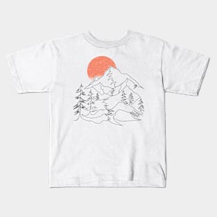 Lineart Landscape Kids T-Shirt